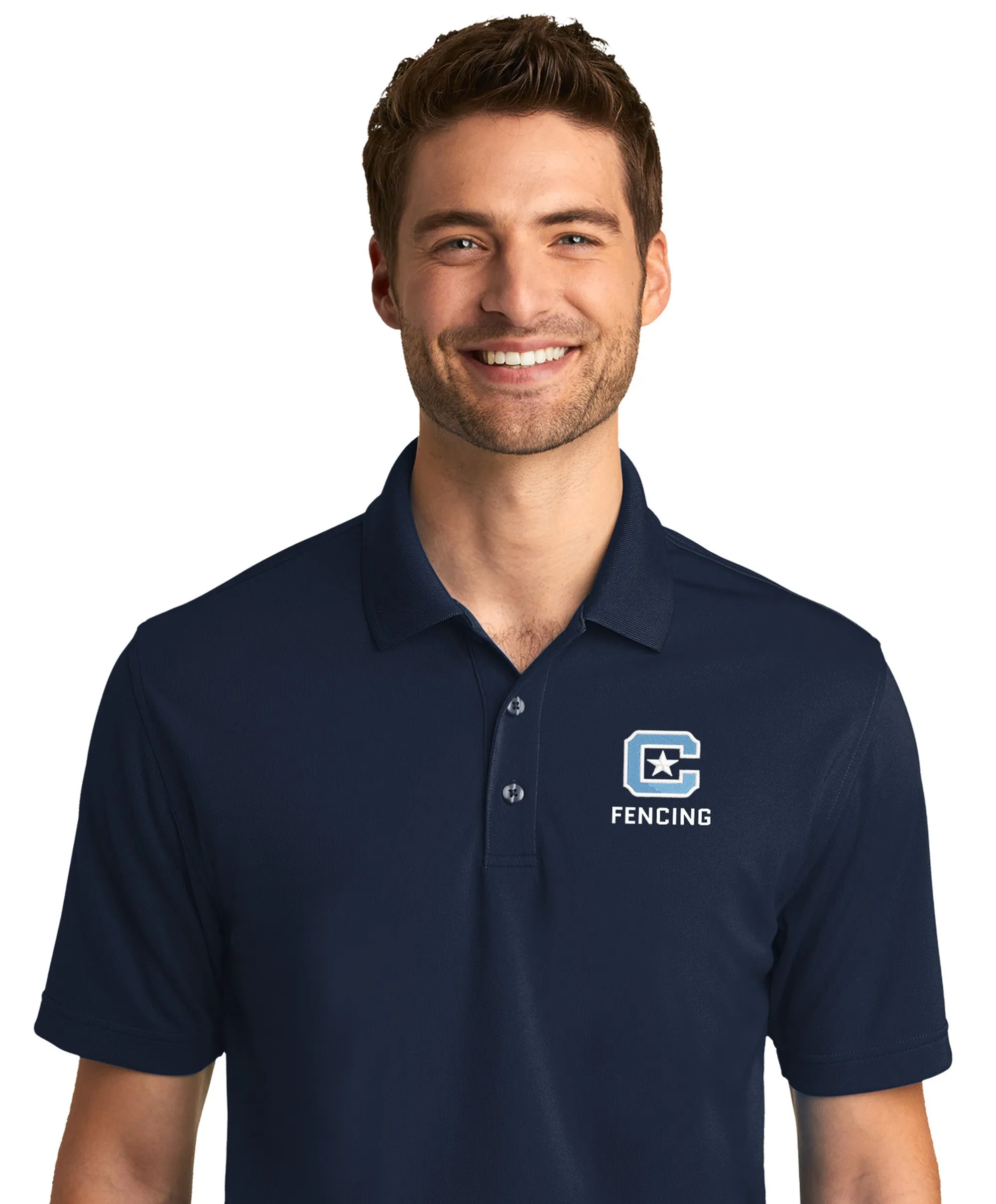 The Citadel C Club Sports-Fencing, UV Micro-Mesh Polo