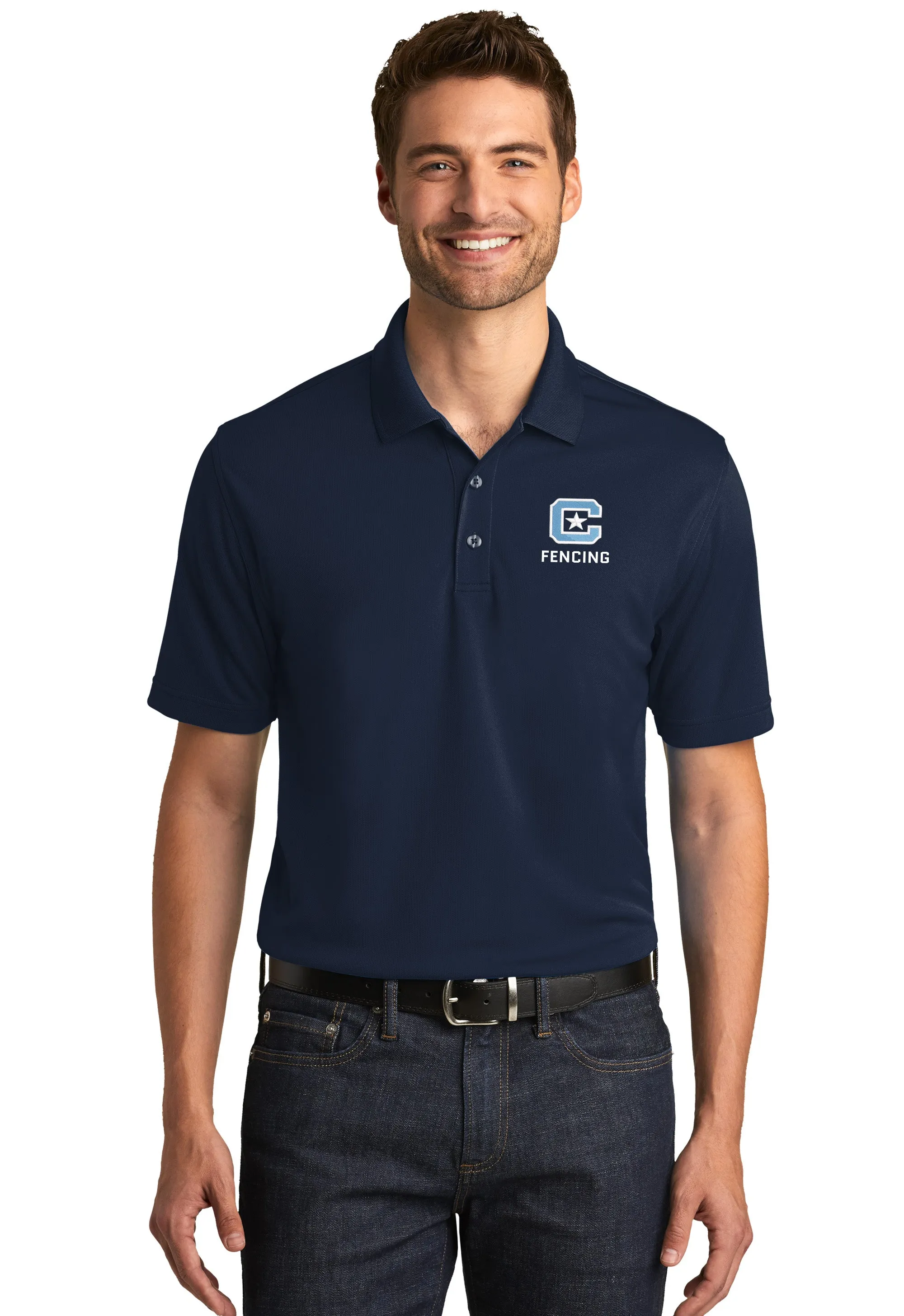 The Citadel C Club Sports-Fencing, UV Micro-Mesh Polo