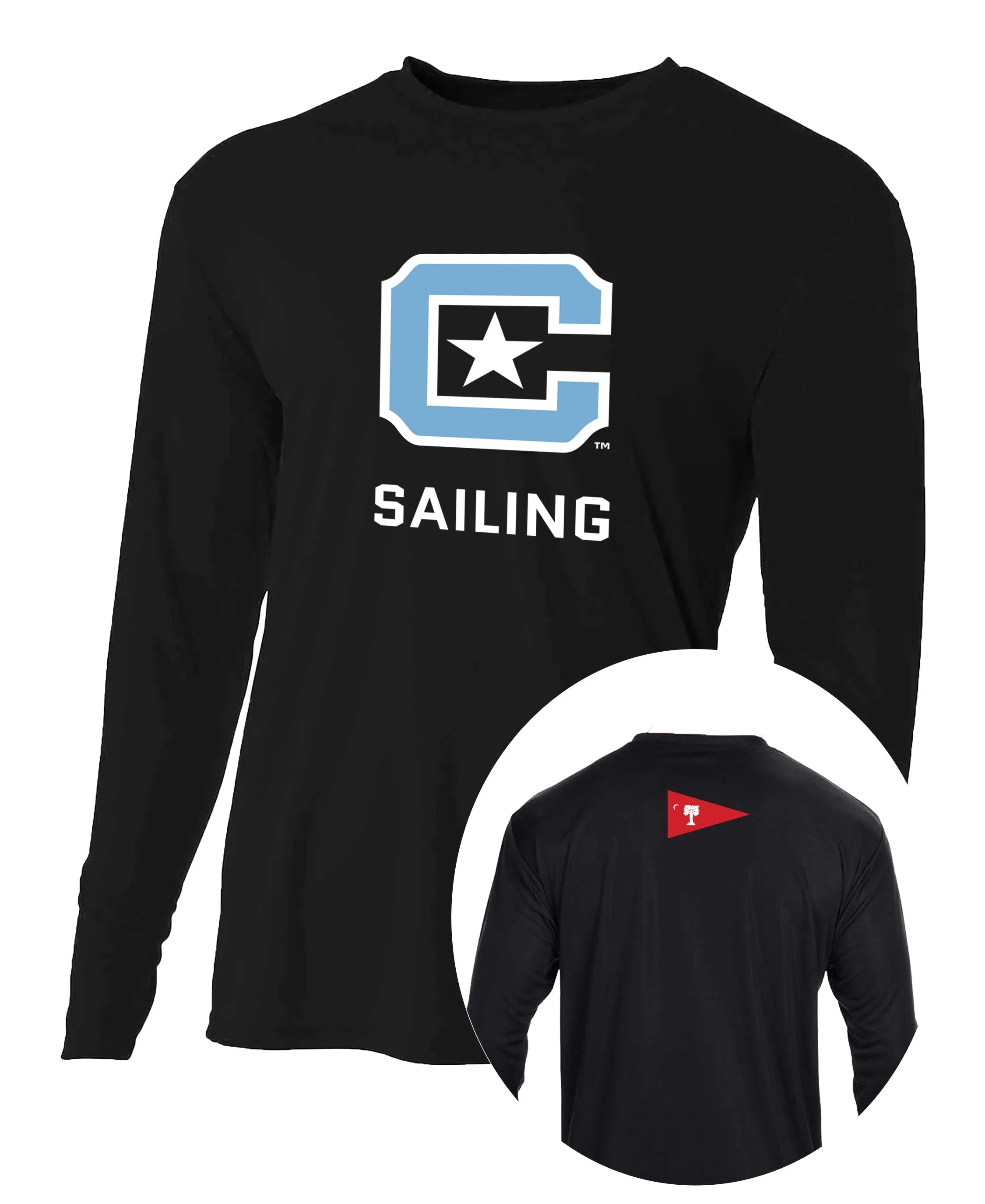 The Citadel, Club Sports - Sailing, A4 Cooling Performance Long Sleeve Tee Shirt