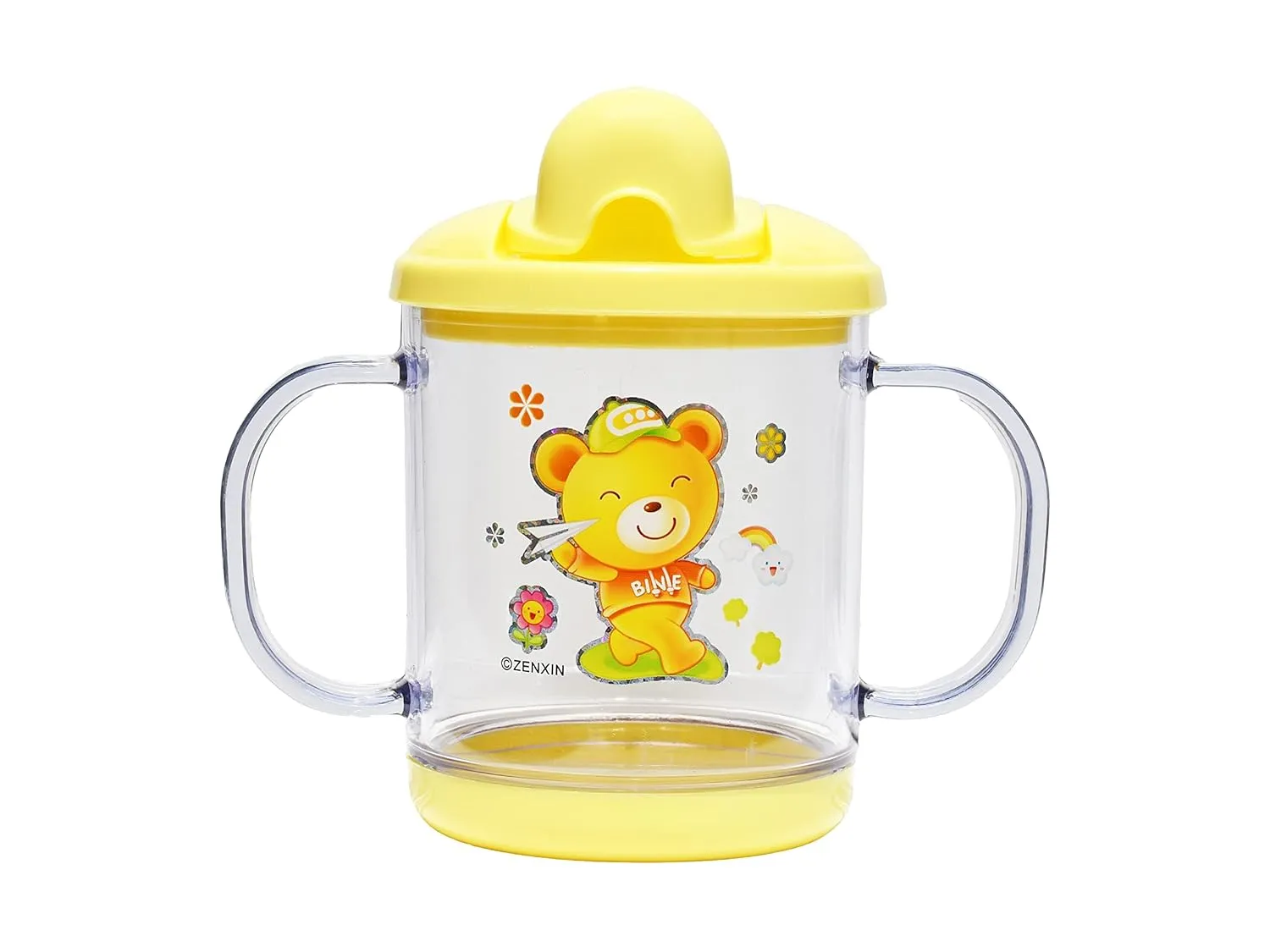 THE LITTLE LOOKERS Premium Quality Bpa Free Unbreakable Sippy Cup (Sipper Mugs for Kids/Children/Babies/Infants) Spout Infant PP/Glass Look Water/Juice Training Sipper Cup with Handles-200ml