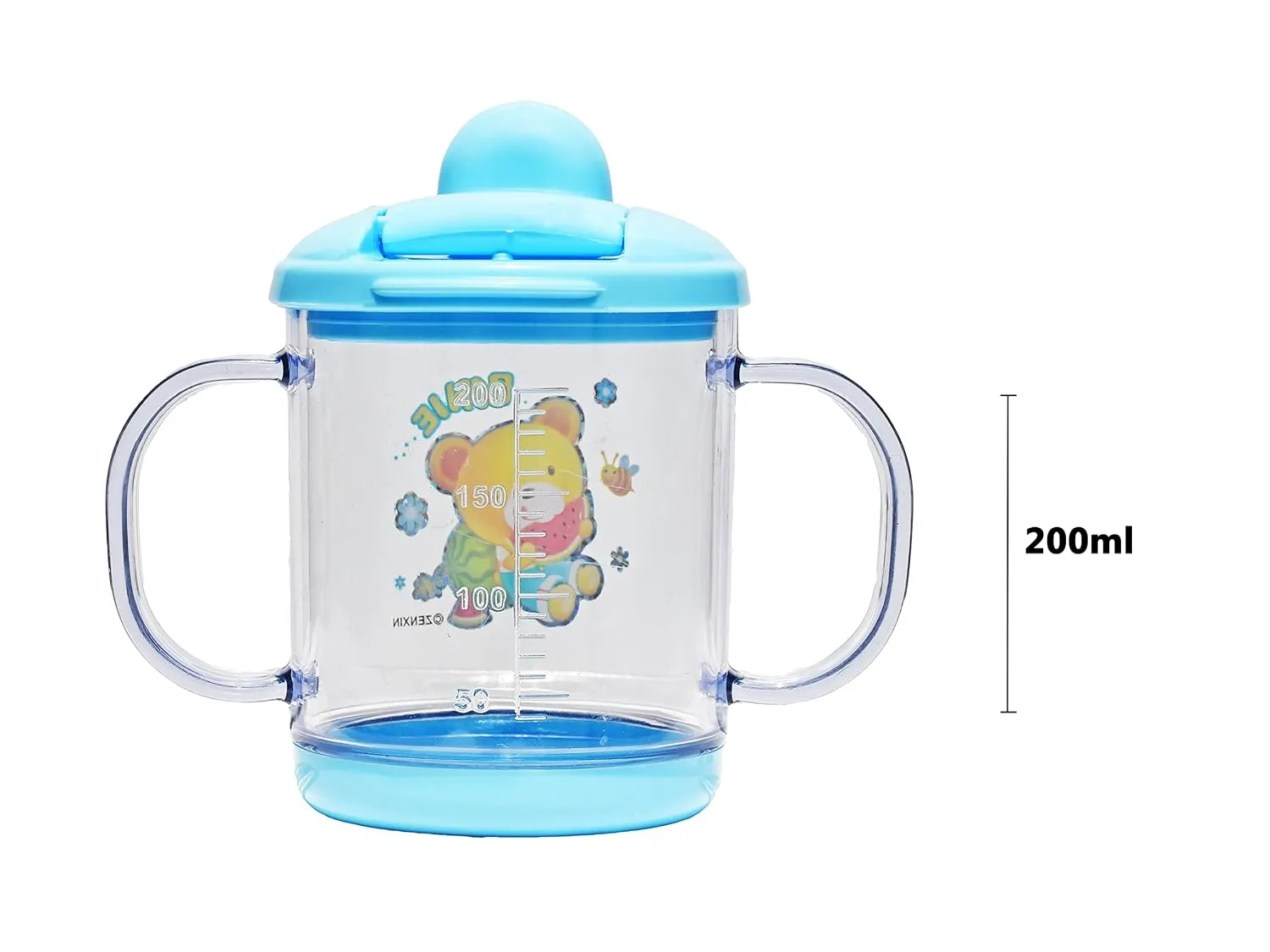 THE LITTLE LOOKERS Premium Quality Bpa Free Unbreakable Sippy Cup (Sipper Mugs for Kids/Children/Babies/Infants) Spout Infant PP/Glass Look Water/Juice Training Sipper Cup with Handles-200ml