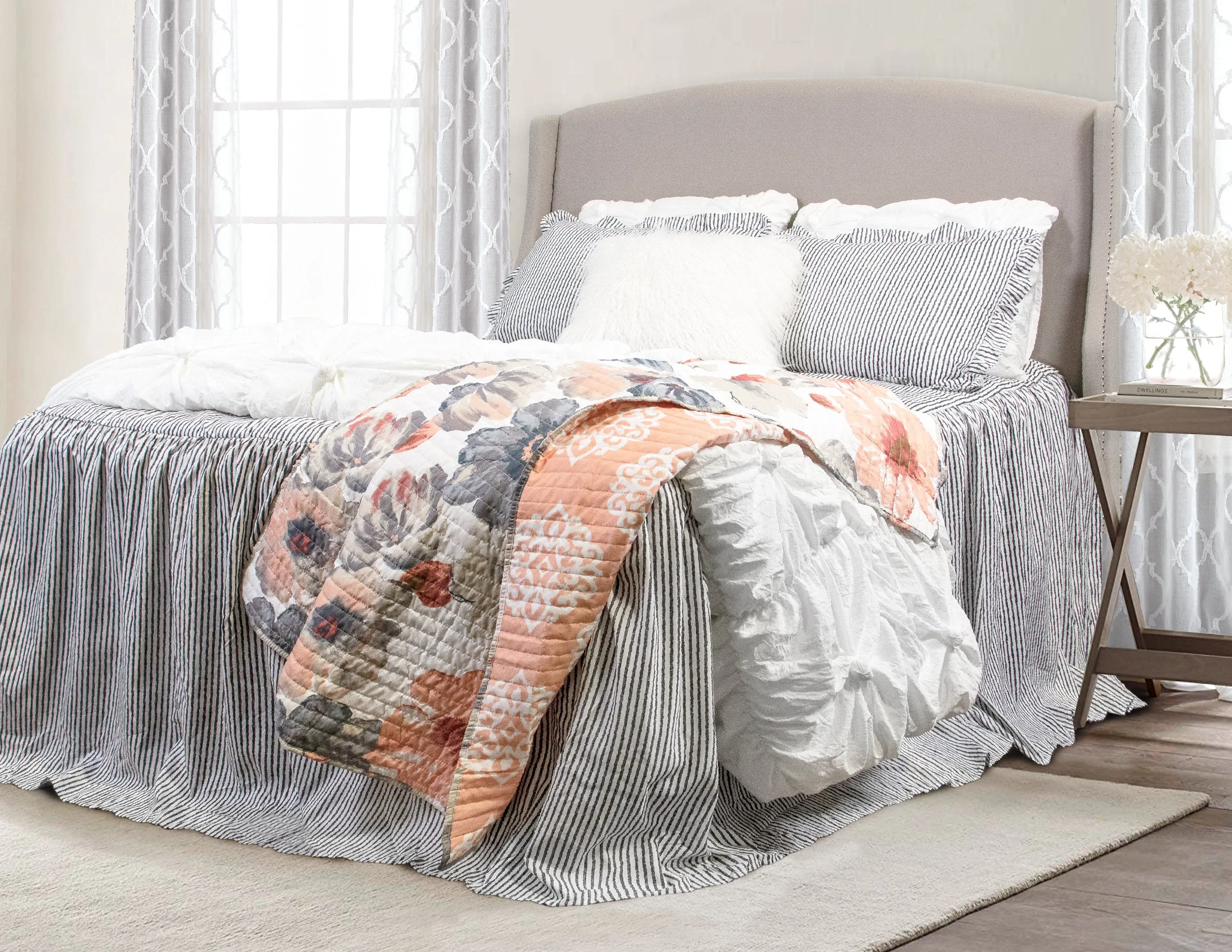 Ticking Stripe Bedspread Set