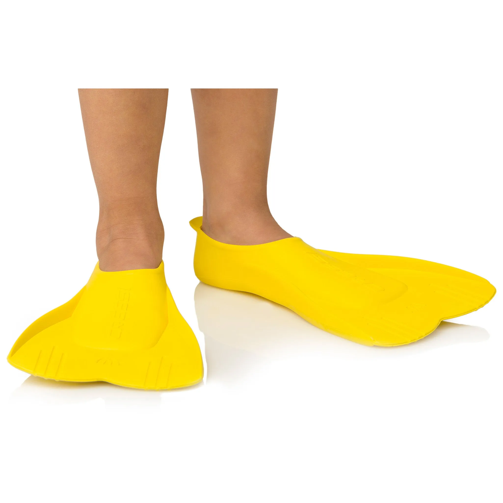 Used Cressi Kids Mini Light Floating Swim Fins - Yellow, Size - 34/35