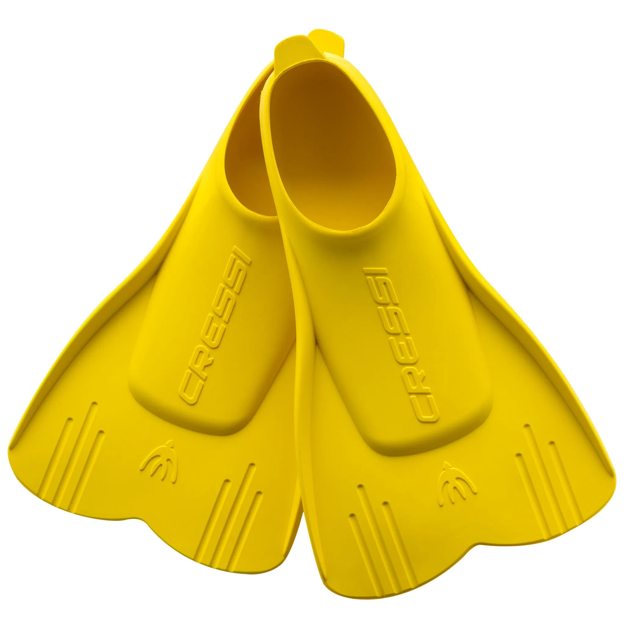 Used Cressi Kids Mini Light Floating Swim Fins - Yellow, Size - 34/35