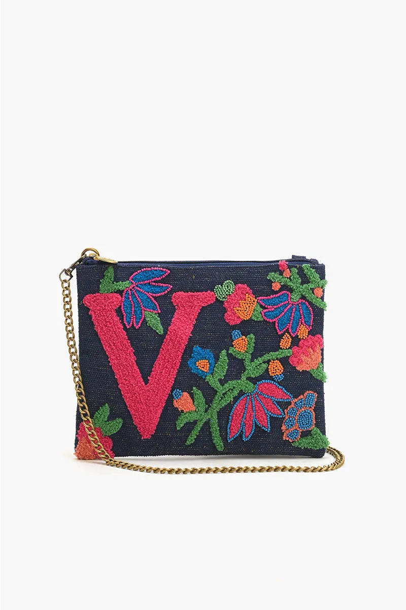 V Floral Crossbody Bag