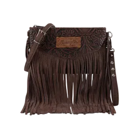 Wrangler Women's Vintage Floral Tooled Crossbody Bag