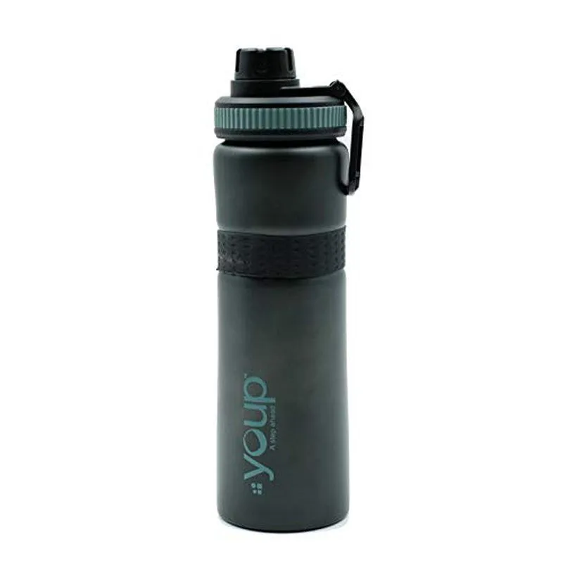 Youp Stainless Steel Dark Grey Color Sports Series Sipper Bottle Fiesta - 750 ML