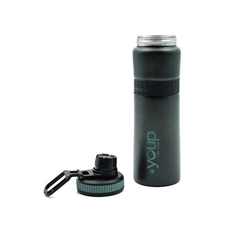 Youp Stainless Steel Dark Grey Color Sports Series Sipper Bottle Fiesta - 750 ML