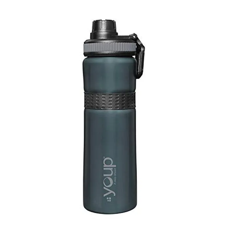 Youp Stainless Steel Dark Grey Color Sports Series Sipper Bottle Fiesta - 750 ML