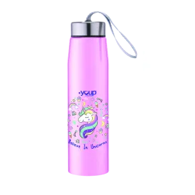 Youp Stainless Steel Insulated Sky Pink Unicorn Kids Water Bottle Abby - 500 ML