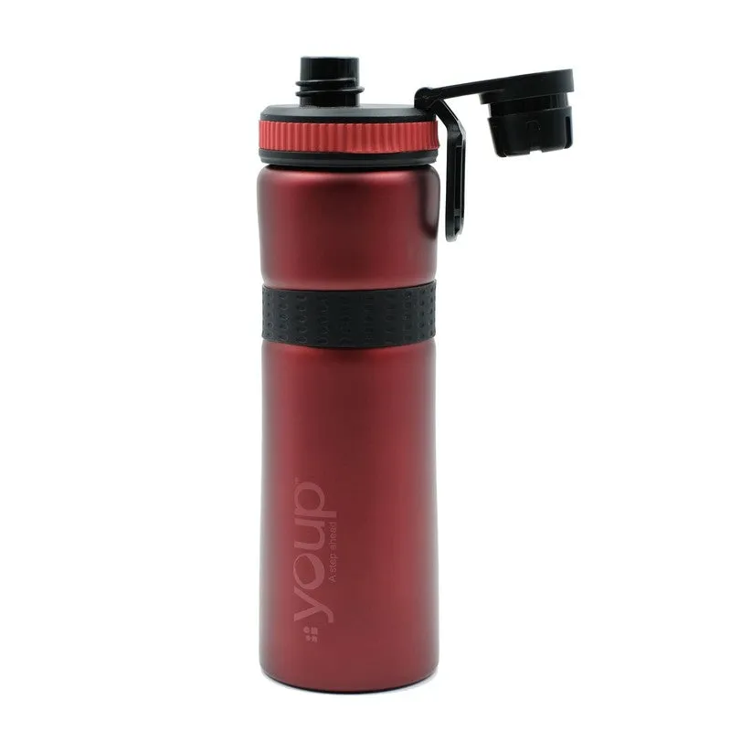 Youp Stainless Steel Red Color Sports Series Sipper Bottle Fiesta - 750 Ml