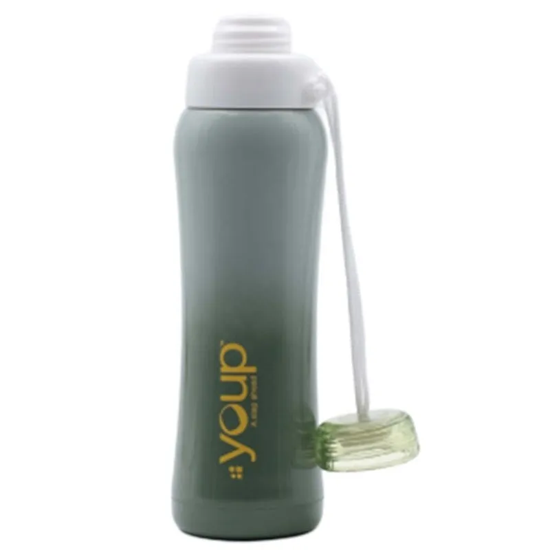 Youp Thermosteel Insulated Green Color Water Bottle SHADOW - 500 ml