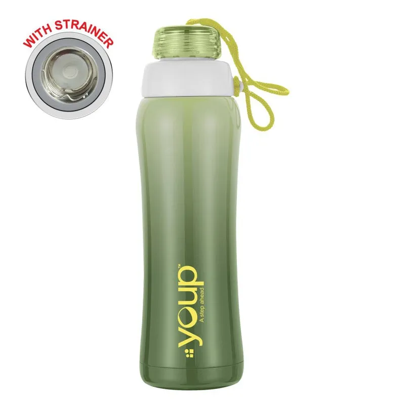 Youp Thermosteel Insulated Green Color Water Bottle SHADOW - 500 ml