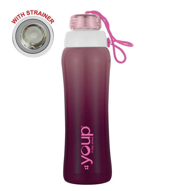 Youp Thermosteel Insulated Magenta Color Water Bottle SHADOW - 500 ml