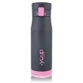 Youp Thermosteel Insulated Pink Color Water Bottle BLACKY - 600 ml