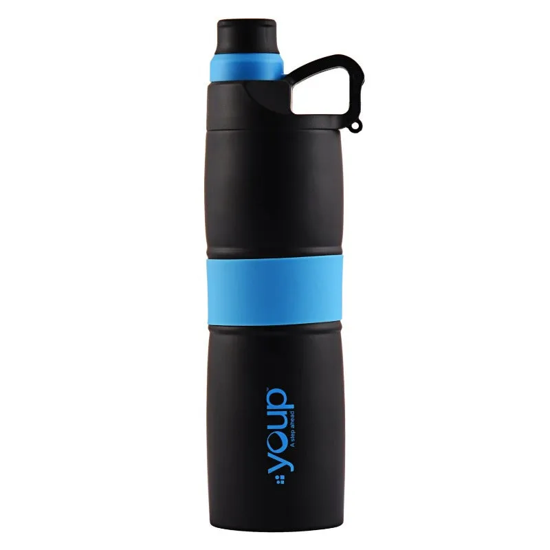 Youp Thermosteel Insulated Sky Blue Color Water Bottle GRIPPY - 650 ml