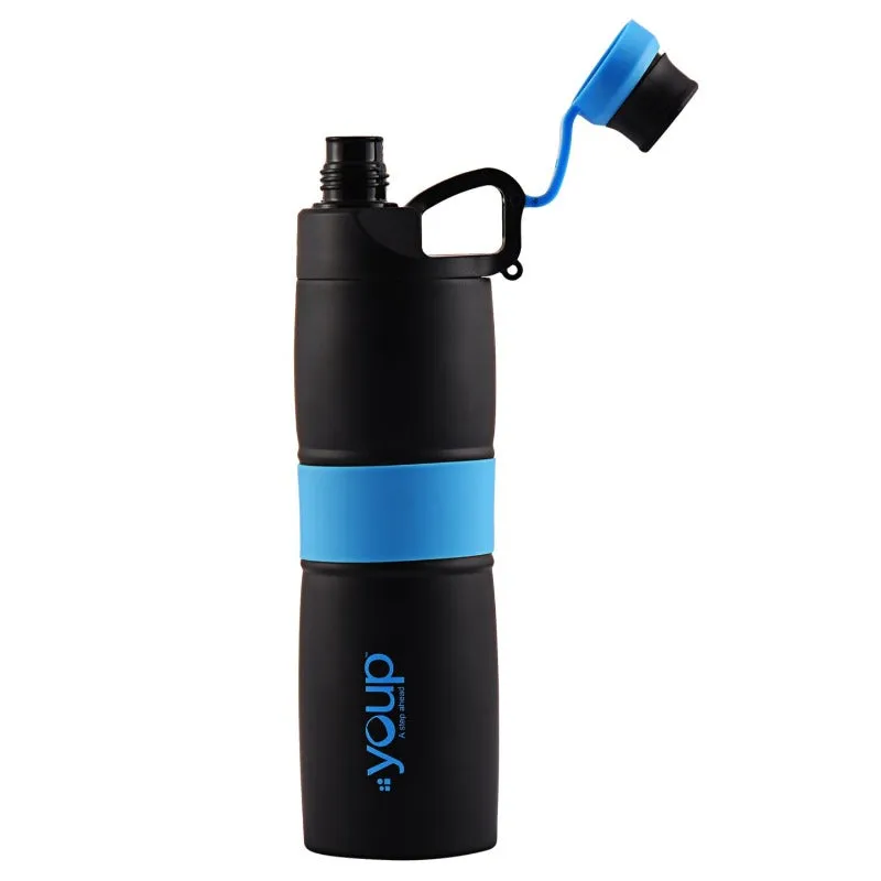 Youp Thermosteel Insulated Sky Blue Color Water Bottle GRIPPY - 650 ml