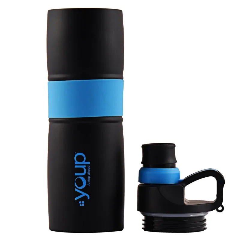 Youp Thermosteel Insulated Sky Blue Color Water Bottle GRIPPY - 650 ml